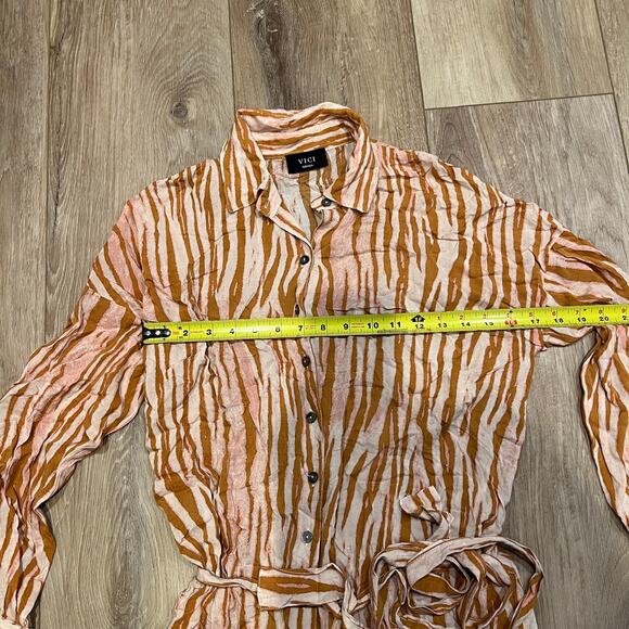 VICI Women's Button Up Shirt Dress Size S - Picture 4 of 8